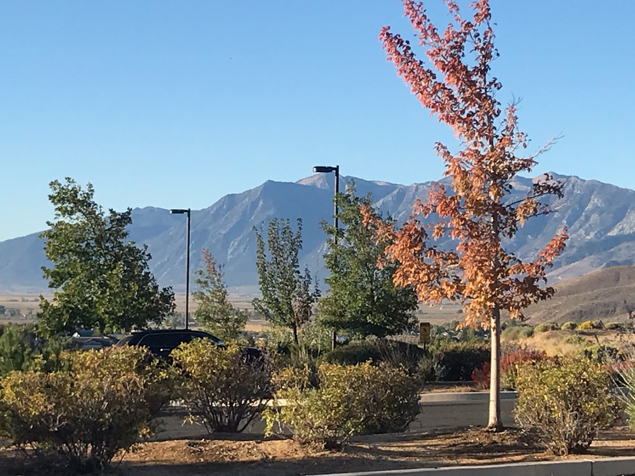 View of the Sierra's from the Sierra Lutheran High School campus on a clear day
