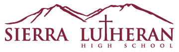 Sierra Lutheran High School logo maroon